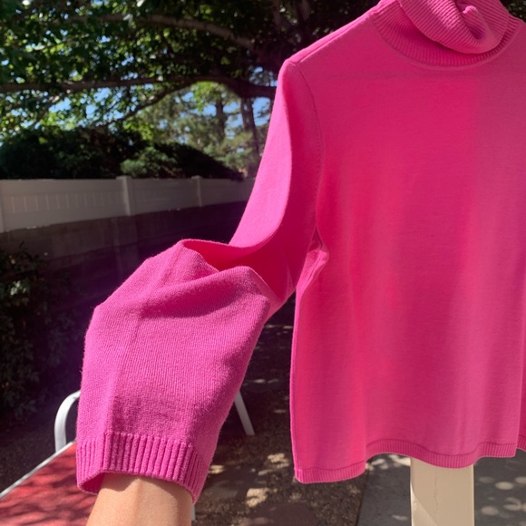 Pendleton pink turtleneck pink sweater 100% merino wool size XL - Picture 3 of 15